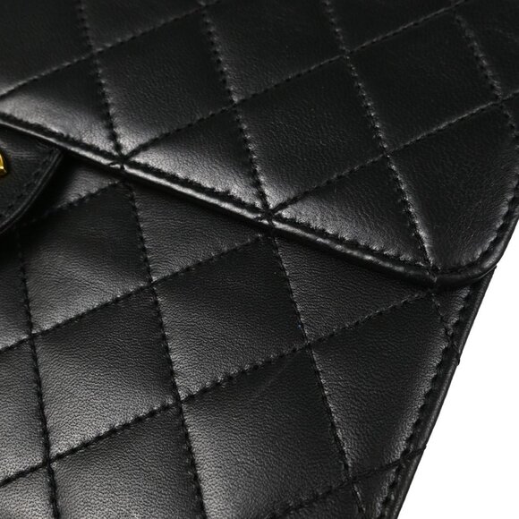 Chanel Black Lambskin Turnlock Small Half Flap Shoulder Bag - Picture 8 of 9